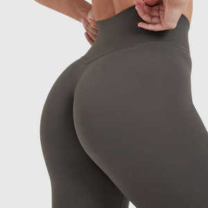Best Price Leggings Wholesale Supplier Custom Logo Yoga Pants Breathable High Waist Compression Gym <b>Tights</b> Bulk - Product Image 4