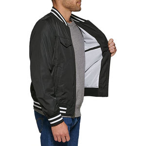 Blouson universitaire en toile pour homme, col montant, service OEM personnalisé, écologique, respirant, faible MOQ - Product Image 4
