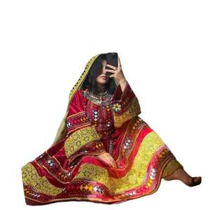 Nouvelle arrivée Robes brodées de style afghan pour femmes Prix de gros Robe afghane à manches longues à vendre - Product Image 3