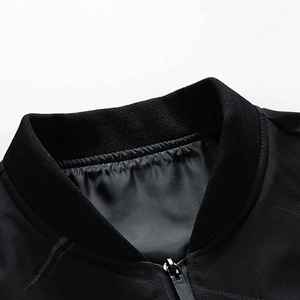 Chaqueta de Béisbol de Invierno para Hombre, Talla Grande, Lona 100% Algodón, Transpirable, Cuello Alto, Estilo Universitario Informal - Product Image 2