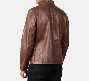 High Selling Men Leather <b>Jacket</b> Real Cow Leather Vintage Biker Style Warm <b>Lined</b> Zipper Winter Genuine Leather <b>Jacket</b> - Product Image 5