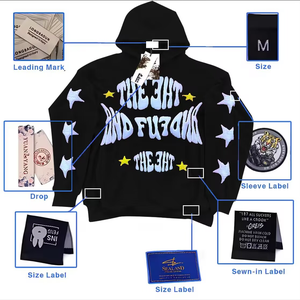 Wholesale Luxury Custom <b>Hoodie</b> Manufactur Baggy Heavyweight Men Oversized Heavy Cotton 100% 500gsm French Terry <b>Hoodie</b> No <b>String</b> - Product Image 5