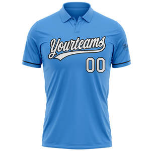 Sublimación personalizada de manga corta para hombre para Polo Patrón sólido de punto de poliéster Camiseta - Product Image 3