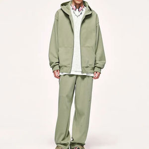 Chándal elegante de alta calidad de 400gms de alto peso para mujer, jersey de talla estadounidense, pantalones de chándal acampanados, chándal con capucha y cremallera completa - Product Image 3