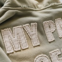 Felpa con Cappuccio Cbydo Personalizzata, 500gsm, 100% Cotone, Vestibilità Ampia, Effetto Vintage con Ricamo Applicato