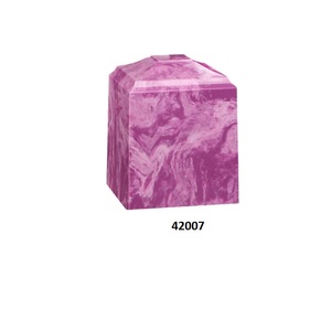 Venta caliente hecho a mano pequeño cubo cultivado mármol cremación adulto urna para cenizas humanas decorativa gran urna para cenizas conmemorativas - Product Image 4