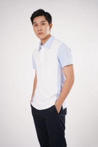 เสื้อกอล์ฟโพลีเอสเตอร์100% สำหรับผู้ชายเสื้อเชิ๊ตผู้ชายแขนสั้นระบายอากาศแบบคลาสสิก - Product Image 5