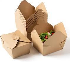 Gamme de boîtes alimentaires multi-usages de style industriel en papier bagasse jetable écologique (blanc/kraft) - Product Image 3