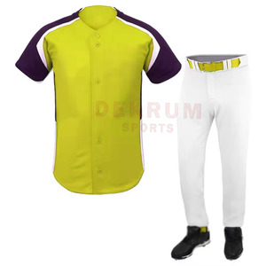 Uniforme de Béisbol de Manga Corta Transpirable de Alta Calidad para Hombre, Tallas Grandes, con Logotipo y Colores Personalizados - Product Image 2