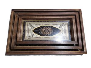 ถาดเสิร์ฟไม้มะม่วงทรงสี่เหลี่ยมผืนผ้าพร้อมพิมพ์ลายตามสั่งจานไม้ส่วนตัวทำด้วยมือสำหรับรับประทานอาหารห้องครัวของขวัญ - Product Image 3