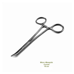 Pinces chirurgicales micro-moustiques courbées de 10 cm en acier inoxydable, instrument manuel pour la chirurgie générale - Product Image 4