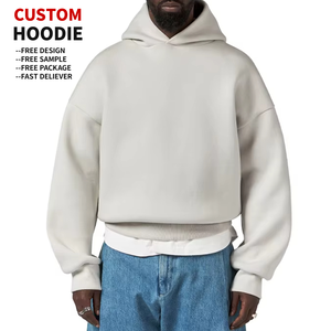 Custom Heavyweight French <b>Terry</b> Solid Winter Hoodie 100% Cotton Oversized Streetwear Pullover Blank Unisex High Quality Designer - Product Image 3