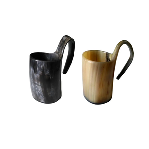 Best Selling Customized Logo Full-High Buffalo Horn Beer <b>Mugs</b> Handcrafted Eco-Friendly Animal Style Perfect Decorative Gift - Product Image 1