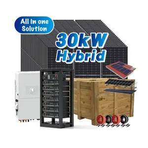 30kw Hybride Drie Fase 30kw 50kw 100kw Hybride Off Grid Zonne-Energie Energiesystemen 30kw 50 Kw 100 Kw Zonne-Energiecentrale Prijs