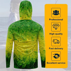 Sudadera de Pesca con Capucha de Camuflaje con Logotipo Personalizado de Alta Calidad, Protección UV, para Campamento, Senderismo, <span class=keywords><strong>Caza</strong></span>, Secado Rápido, UPF 50+ - Product Image 4