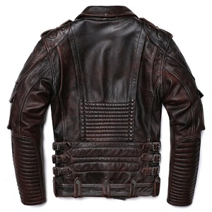 Camisa de Cuero para Hombre 2024, Cuello Mao, Impermeable, Transpirable, Casual, Tallas Grandes hasta 5XL, Otoño Invierno, para Exteriores - Product Image 4