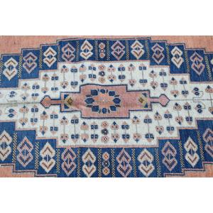 Tapis turc vintage 4,9x11,1 pieds, tapis camouflage bleu - Product Image 5