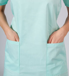 Uniforme Médico de Enfermera, Estilo Vestido, Cuello en V, Tejido, con 2 Bolsillos, Corte Ajustado, para Mujer - Product Image 4