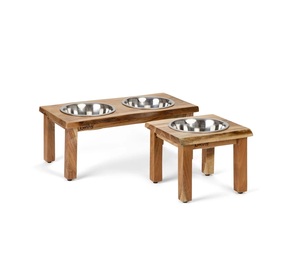 Best Quality 500ml Stainless Steel Pet Food <b>Bowl</b> Customizable Eco-Friendly Dog Feeder New Design Wood Box Packed for <b>Cats</b> Dogs - Product Image 4