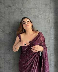 Top Quality Attractive <b>Designer</b> Brown Color Rangoli Silk Saree With Sequence Work Blouse for Women From Trusted Indian Supplier - Product Image 3