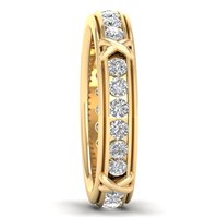 REYES Hochwertiger 14K 18K Gelbgold Moissanit Verlobungsgeschenkring Luxus Hochzeits Designer Modeschmuck für Frauen