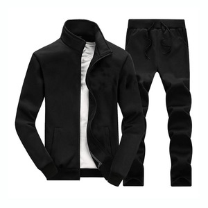 Moda Casual Ropa Deportiva Cremallera Con Capucha Y Pantalón Jersey Conjunto De Dos Piezas Hombres Chándal Precio Al Por Mayor - Product Image 4