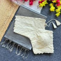 Chemisier cousu Sari broderie dentelle bordure Bollywood Style mariage Sangeet fête superbe Look 2025 indien Mehendi vert Saree
