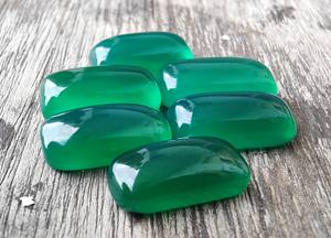 Venta al por mayor natural ónix verde rectangular cojín corte cabujón piedras preciosas sueltas en todos los tamaños con certificado IGI disponible - Product Image 5