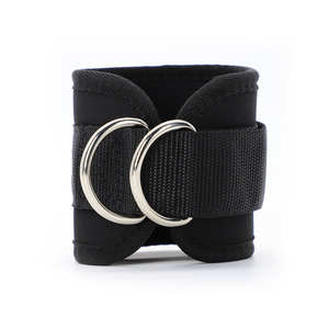 Correa de tobillo acolchada de nailon ajustable para gimnasio, Neopreno, Negro, Rosa, protección de máquina de Cable, Negro, Rosa, protección de máquina de Cable - Product Image 6