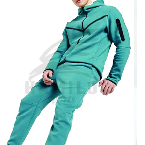 Vente en gros de survêtements d'entraînement pour hommes, hauts de jogging en coton et polyester avec fermeture éclair, logo personnalisable pour la saison d'hiver - Product Image 4