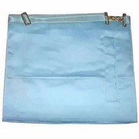 Tablier maçonnique rectangulaire fait main de haute qualité, style Rite Français, en similicuir avec poche arrière en coton, couleur personnalisable