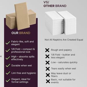 Servilletas Desechables de 16x16 Pulgadas con Sensación de Lino, Biodegradables, Suaves y Absorbentes con Bolsillo, Ecológicas, Listas para Enviar en EE. UU. - Product Image 5