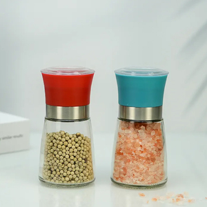 Molinillo de sal marina del Himalaya, molinillo de sal con botella de plástico de 100ml, botella de especias para condimento, Rosa molinillo de sal y pimienta - Product Image 5