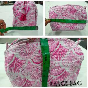 Neceser Acolchado Hecho a Mano, Bolsa de Viaje con Cremallera, Hermosa Bolsa de Playa Ecológica, Gran Capacidad de Almacenamiento para Mujer, para Artículos de Tocador y Maquillaje - Product Image 2