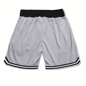 Basket-ball décontracté pour hommes en toile d'été, tricoté, mi-élastique, à séchage rapide, uni - Product Image 2