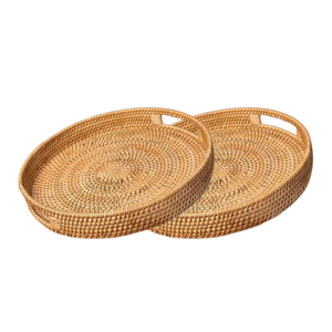 ถาดหวายทำด้วยมือของผลิตภัณฑ์ชั้นนำ: ทางเลือกที่ซับซ้อนและยั่งยืนสำหรับบ้านของคุณที่มีคุณภาพสูง - Product Image 1