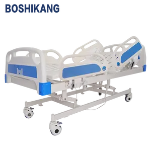 ABS蓝色3功能医用电动医院设备床，带4 pcs独立制动脚轮