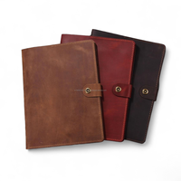 Porte-documents vintage en cuir véritable, organiseur portable, classeur A4, porte-cartes de visite, documents légaux, dossier d'entretien