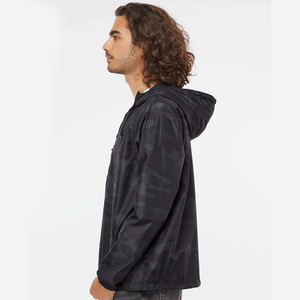 Chaqueta Cortavientos de Otoño para Hombre, Corte Regular, Tejido Softshell Elástico, Estampado de Poliéster, Chaqueta Bomber Informal al por Mayor con Cierre de Cremallera - Product Image 5