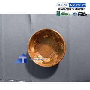 Top Selling Natural Acacia Wooden Bowls Salad Bowls For Kitchenware and Decoration From Vietnam Manufacturer - Product Image 2