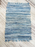 Tapis Chindi en Denim Tapis de porte en Denim recyclé pour la maison Comprend la prière Salle de bain Usine directe