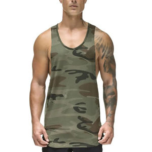 Camiseta sin mangas de gimnasio para hombre de alta calidad, venta al por mayor personalizada, tejido de punto, ropa deportiva de talla grande, diseño sublimado OEM - Product Image 6
