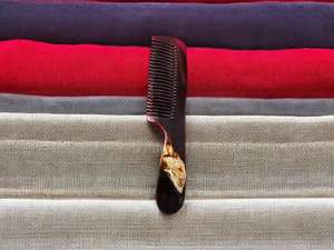 Produits populaires de haute qualité Peigne à cheveux en corne Peignes à poignée en corne de buffle - Product Image 2