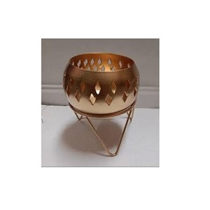 Super Creative Vintage Metal Gold Candle T Light Holders, Lanternes et Bougie Wax Jars Plaque pour Mariage, Dîner, Décoration de Table - Product Image 1