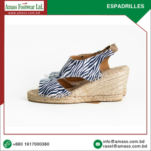 Espadrilles décontractées en cuir plat avec logo personnalisé chaussures d'été en toile à la mode légères respirantes fiabilité compétitive - Product Image 4
