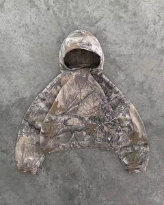 Sudadera con capucha personalizada 2026 de algodón 100% de alto gramaje con estampado DTG de camuflaje de árboles, ideal para caza y fabricantes de ropa agrícola. - Product Image 4