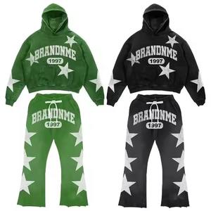 Fabricants d'articles d'habillement personnalisés en or : survêtements, pantalons de survêtement à effet superposé, pantalons de survêtement évasés et ensembles sweat-shirt à capuche - Product Image 1