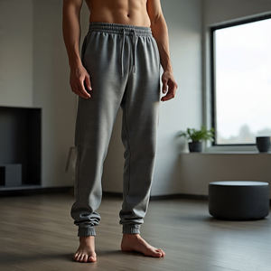 Customized Double Waistband Sweatpants Heavyweight Jogger Double Waistband Men's Sweatpants Custom Men's Streetwear <b>Trouser</b> - Product Image 5