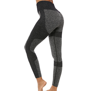 Gym Wear 2024 Good Quality <b>Ladies</b> High Waist Fitness Yoga Leggings Cropped Trousers Gym Pants With Pockets - Product Image 2