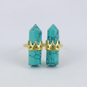 Bague en argent Sterling 925 naturel, belle pierre Turquoise, crayon de créateur, fabrication de bijoux pour femmes, mode - Product Image 3